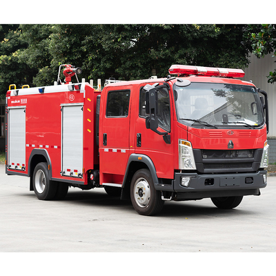 Do caminhão pequeno da luta contra o incêndio de Sinotruk Howo cor vermelha para a viatura de incêndio